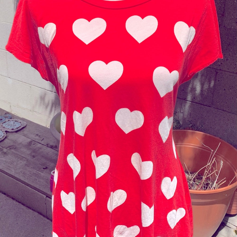 Wildfox Couture Women's Red & White "Hearts" Sz XS